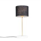Tafellamp messing met zwarte kap 20 cm - Kaso, Huis en Inrichting, Nieuw, Overige materialen, Landelijk, Minder dan 50 cm