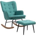 TRUUSK Schommelstoel - Tot 130 Kg - Met Kruk - Armleunstoel, Verzenden, Nieuw