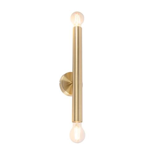 Hotel Chique wandlamp goud 2-lichts -Tubi, Huis en Inrichting, Lampen | Wandlampen, Nieuw, Overige materialen