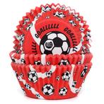 Cupcake Cups HoM Voetbal 50x33mm. 50st., Hobby en Vrije tijd, Taarten en Cupcakes maken, Verzenden, Nieuw