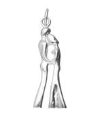 Zilveren Danspaar Art Deco ketting hanger, Sieraden, Tassen en Uiterlijk, Kettinghangers, Nieuw, Verzenden