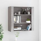 vidaXL Wandkast 80x33x80 cm bewerkt hout grijs sonoma, Huis en Inrichting, Kasten | Overige, Verzenden, Nieuw