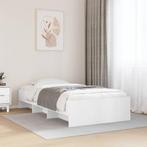 vidaXL Bedframe bewerkt hout wit 90x190 cm, 90 cm, Eenpersoons, Verzenden, Wit