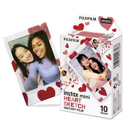Fujifilm Instax mini Film Heart Sketch (Films Instax Mini), Audio, Tv en Foto, Fotocamera's Analoog, Polaroid, Nieuw, Fuji, Ophalen of Verzenden