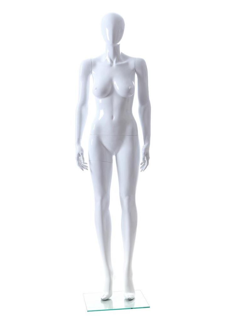Faceless etalagepop dame glossy wit GLW7, Zakelijke goederen, Kantoor en Winkelinrichting | Winkel en Inventaris