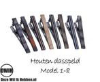 Houten Dasspeld model 7, Verzenden, Nieuw