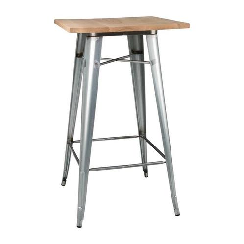 Statafel | BISTRO | Hout/Staal | Essenhout Blad |, Zakelijke goederen, Horeca | Keukenapparatuur, Nieuw in verpakking, Verzenden
