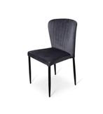 Stapelstoel Brooklyn metalen frame zitting velours Antraciet, Huis en Inrichting, Stoelen, Verzenden, Nieuw