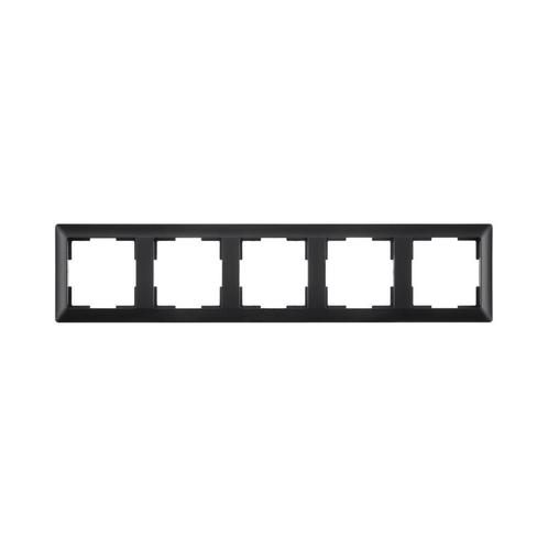 ION | Afdekraam 5-voudig | Mat Zwart | J1 serie, Doe-het-zelf en Verbouw, Elektra en Kabels, Schakelaar, Nieuw, Ophalen of Verzenden