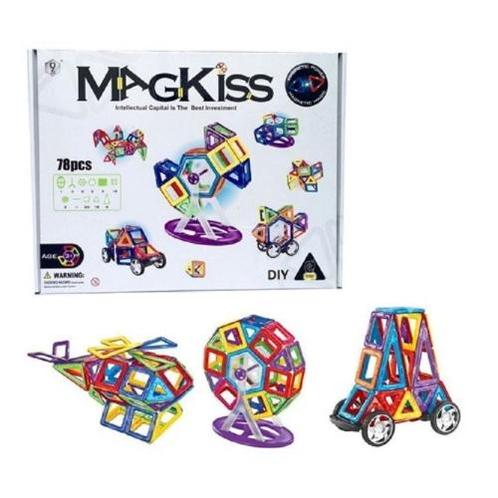 MAGKISS 78 delig - magnetisch constructie speelgoed, Kinderen en Baby's, Speelgoed | Duplo en Lego, Nieuw, Verzenden