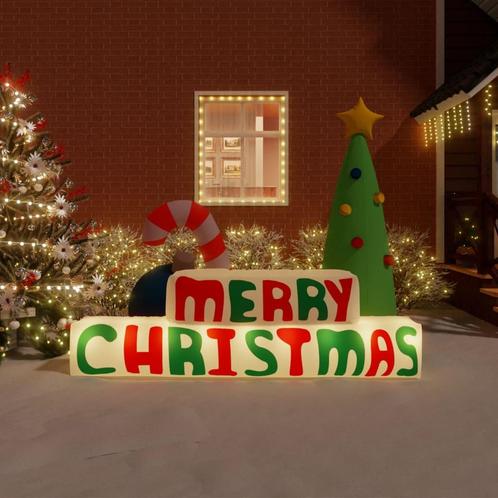 vidaXL Decoratie Merry Christmas met LEDs opblaasbaar 197, Diversen, Kerst, Nieuw, Verzenden