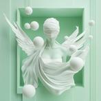 CAMILART.ES_(2002) - surrealistic green blindfolded angel