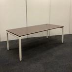 Drentea bureau 200x90 cm, in hoogte verstelbaar, Wit - bruin, Huis en Inrichting, Bureaus, In hoogte verstelbaar, Gebruikt, Ophalen of Verzenden