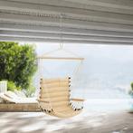 [en.casa] Katoenen hangstoel Bariloche max 100 kg beige, Tuin en Terras, Nieuw, Verzenden