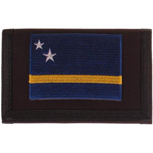 Zwarte klittenbandportemonnee 12x9cm - Applicatie 8x6cm vlag, Sieraden, Tassen en Uiterlijk, Portemonnees, Nieuw, Ophalen of Verzenden