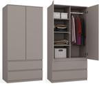 Kledingkast klei 90 cm met legplanken en roedestang  - Klei, Huis en Inrichting, Kasten | Kledingkasten, Verzenden, Nieuw, 50 tot 100 cm