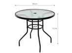 Coast - Bistrotafel / Terrastafel - Ø 81 cm, Met Paraplugat,, Huis en Inrichting, Verzenden, Nieuw
