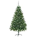 vidaXL Kunstkerstboom met verlichting en kerstballen 210 cm, Verzenden, Nieuw