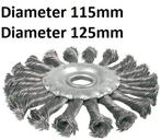Bgs Technic Schijfborstel getwist staaldraad diameter 115 mm, Verzenden, Nieuw
