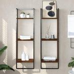vidaXL Wandrek 3-laags 30x25x100 cm bewerkt hout bruin, Huis en Inrichting, Woonaccessoires | Wandplanken en Boekenplanken, Verzenden
