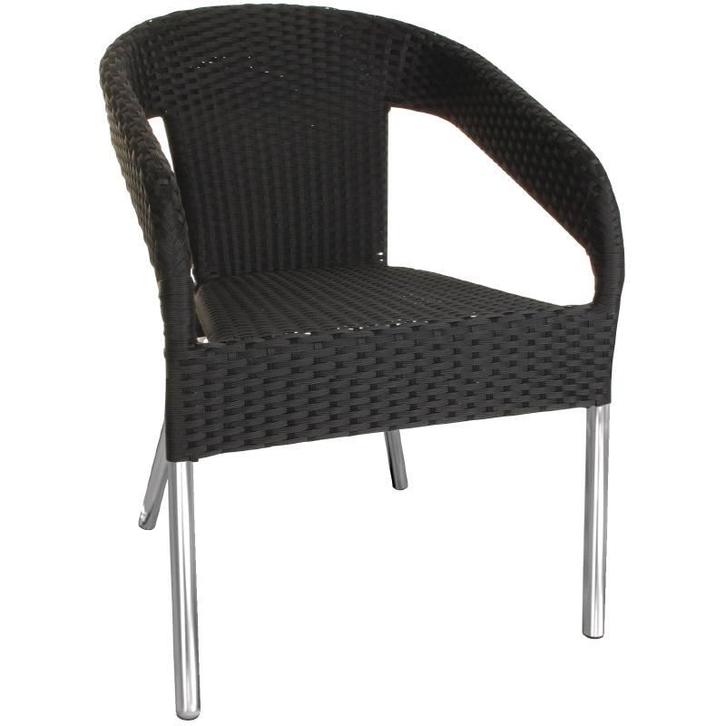 Luxe Rotan Stoelen Zwart  | set 4 stuks, Zakelijke goederen, Horeca | Keukenapparatuur, Verzenden