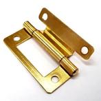 Scharnier geknikt universeel 50mm (per 4 stuks) - messing, Caravans en Kamperen, Ophalen of Verzenden, Nieuw