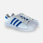 adidas Superstar Foundation J White Blue - Maat 37.5, Gedragen, Sneakers of Gympen, Adidas, Verzenden