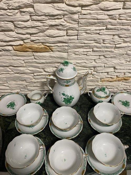 Herend, Herend Green Apponyi Tea set! - Theeservies (17) -, Antiek en Kunst, Antiek | Meubels | Tafels
