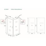 Aanbieding: Wiesbaden swingdeur + zijwand UNI 1000x1000x2000, Ophalen of Verzenden, Nieuw