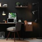 Wandrek - Wandplanken - Livion Anap - 2-delig - Zwart - Hout, Huis en Inrichting, Woonaccessoires | Wandplanken en Boekenplanken