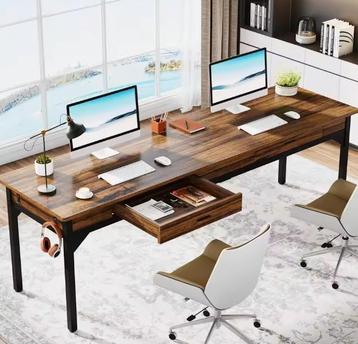 Lang bureau 200×60 cm met 2 lades – geschikt voor 2 personen beschikbaar voor biedingen