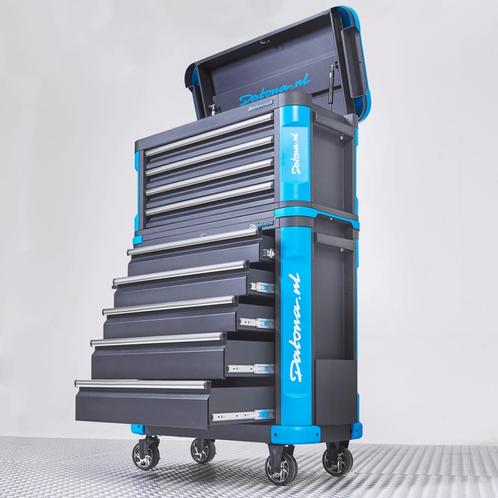 Datona Verrijdbare gereedschapswagen met topkist XL -, Doe-het-zelf en Verbouw, Gereedschapskisten, Nieuw, Ophalen of Verzenden