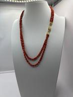 Halsketting - 18 karaat Geel goud Koraal - Koraal, Sieraden, Tassen en Uiterlijk, Kettingen, Nieuw