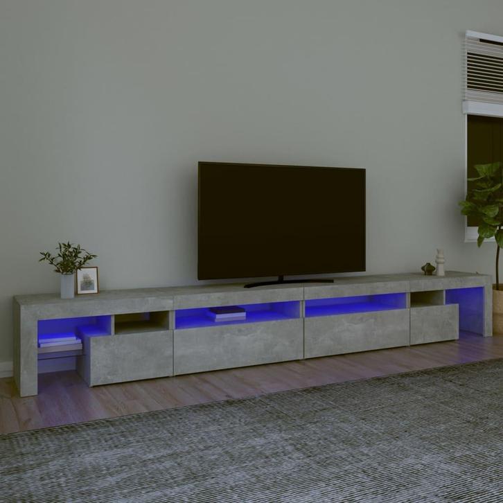 vidaXL Tv-meubel met LED-verlichting 290x36,5x40 cm, Huis en Inrichting, Kasten | Televisiemeubels, 25 tot 50 cm, Nieuw, Overige houtsoorten