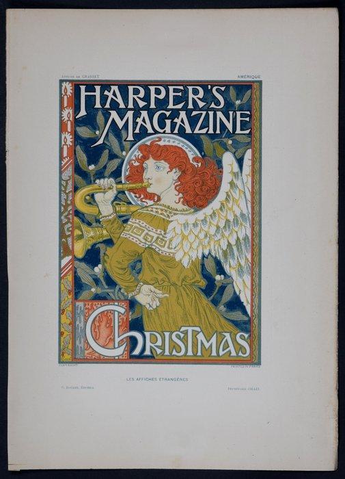 Eugène Grasset (1845-1917) - Harpers Magazine Christmas, Antiek en Kunst, Kunst | Designobjecten