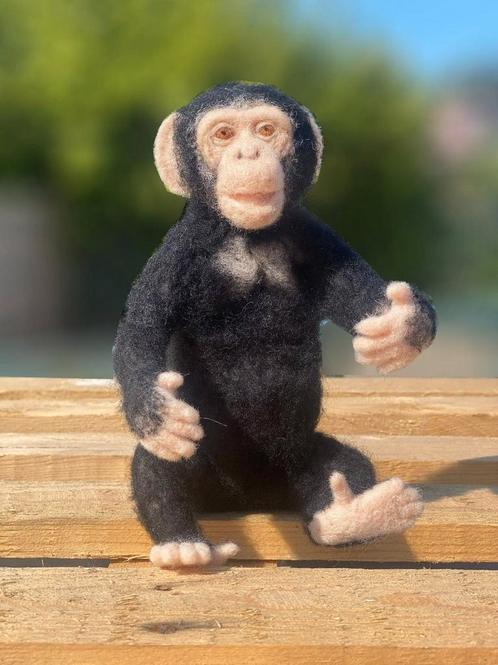 Naaldviltpakket-chimpansee, Hobby en Vrije tijd, Vilt, Nieuw, Ophalen of Verzenden