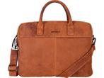 DSTRCT Wall Street - Leren Laptoptas 2 Vaks - 15,6 inch -, Sieraden, Tassen en Uiterlijk, Tassen | Schoudertassen, Verzenden, Zo goed als nieuw