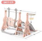 4-in-1 Kinderspeeltuin met Glijbaan, Schommel en Basketbal, Verzenden, Nieuw