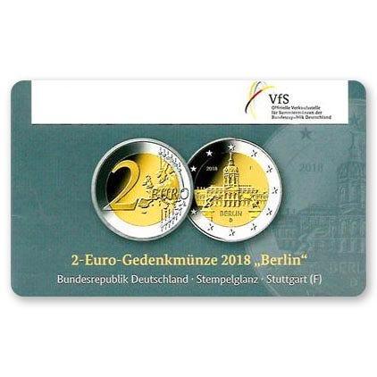 Duitsland 2 Euro Berlin 2018 Coincard F, Postzegels en Munten, Munten | Europa | Euromunten, Verzenden