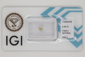 Zonder Minimumprijs - 1 pcs Diamant (Natuurlijk gekleurd) - beschikbaar voor biedingen