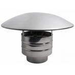 Enkelwandig rookkanaal RVS, trekkende regenkap,  Ø350, Huis en Inrichting, Kachels, Ophalen of Verzenden, Nieuw