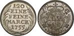10 Kreuzer Nuernberg 1755 Eichstaett Bistum: Johann Anton..., Postzegels en Munten, Munten | Europa | Niet-Euromunten, Verzenden