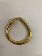 Zware goud vergulde zilveren slangenkettingarmband. -, Antiek en Kunst