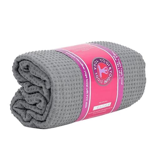Yoga Handdoek PVC Antislip - Grijs, Sport en Fitness, Gezondheidsproducten en Wellness, Nieuw
