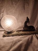 Tafellamp met beeldje - Brons - Bronze Marmor, Antiek en Kunst