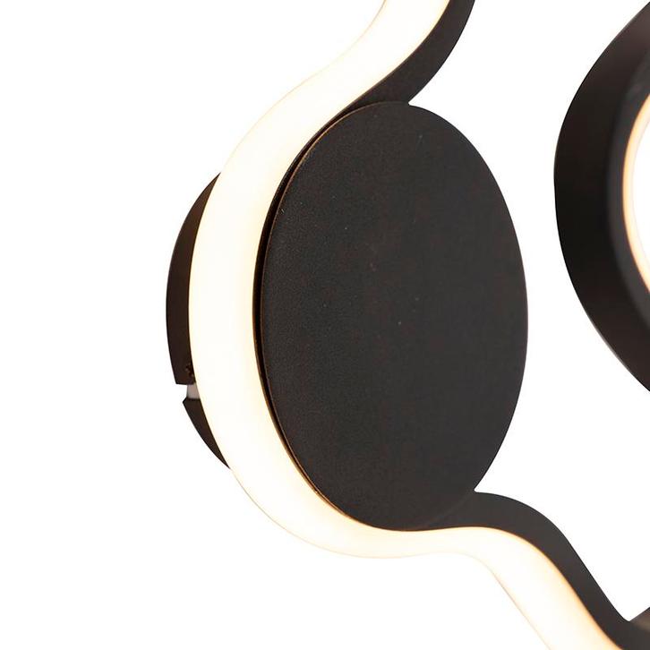 Moderne wandlamp zwart incl. LED - Plomp, Huis en Inrichting, Lampen | Wandlampen, Nieuw