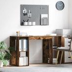 vidaXL Bureau met Opslag Gerookt eiken 130 x 50,5 x 75 cm, Verzenden, Nieuw