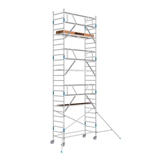 Basic rolsteiger 90 x 8,2m WH AGS-voorloopleuning, Doe-het-zelf en Verbouw, Steigers, Rolsteiger of Kamersteiger, Nieuw, 5 meter of hoger