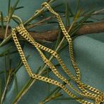 Gouden gourmet schakel ketting | 41 cm (unisex ketting), Sieraden, Tassen en Uiterlijk, Kettingen, Ophalen of Verzenden, Gebruikt
