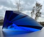 Tomas Brzon - sculptuur, “ DARK BLUE“ Unique - 23 cm - Glas